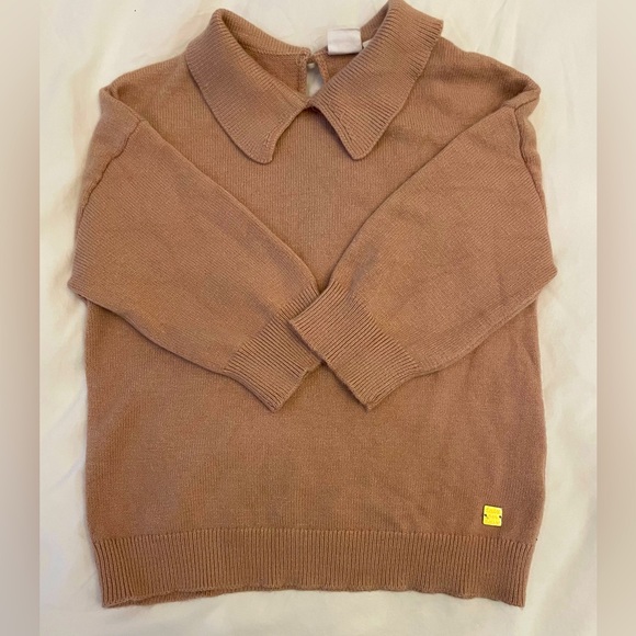 Deux Par Deux  3/4 Sleeve Knitted Top in Beige - Kids Size 8 - Picture 6 of 6